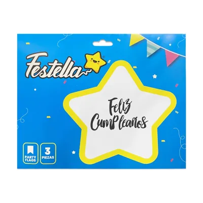 LETRERO FELIZ CUMPLEAÑOS NEGRO (PQTX12)