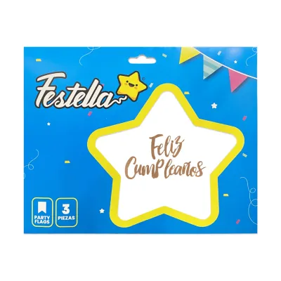 LETRERO FELIZ CUMPLEAÑOS PALO ROSA (PQTX12)