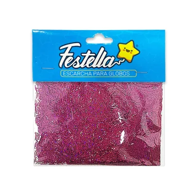 ESCARCHA PARA GLOBO PELOS FUCSIA (PQTX12)