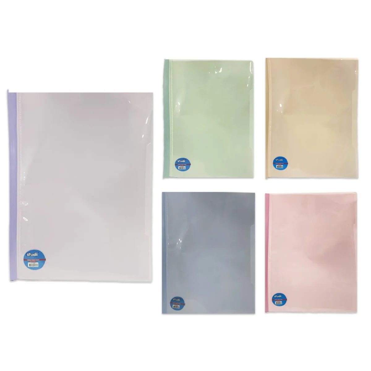 CARPETA DE BISEL COLOR PASTEL ECONOMICA A4 (PQTX5)