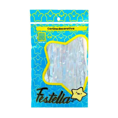 CORTINA DE FIESTA LISA AZUL CLARO 1*2M (PQTX12)