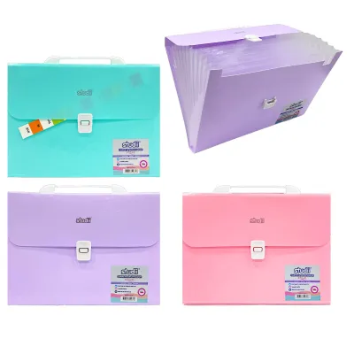 CARPETA COLOR PASTEL 13 COMPARTIMENTOS CARTA