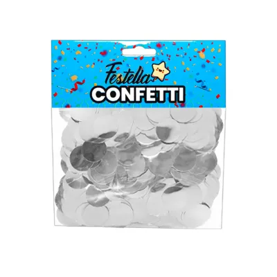 CONFETI PARA GLOBO BOLAS PLATEADAS (PQTX12)