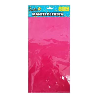 MANTEL DE FIESTA LISO MATE FUCSIA (PQTX10)