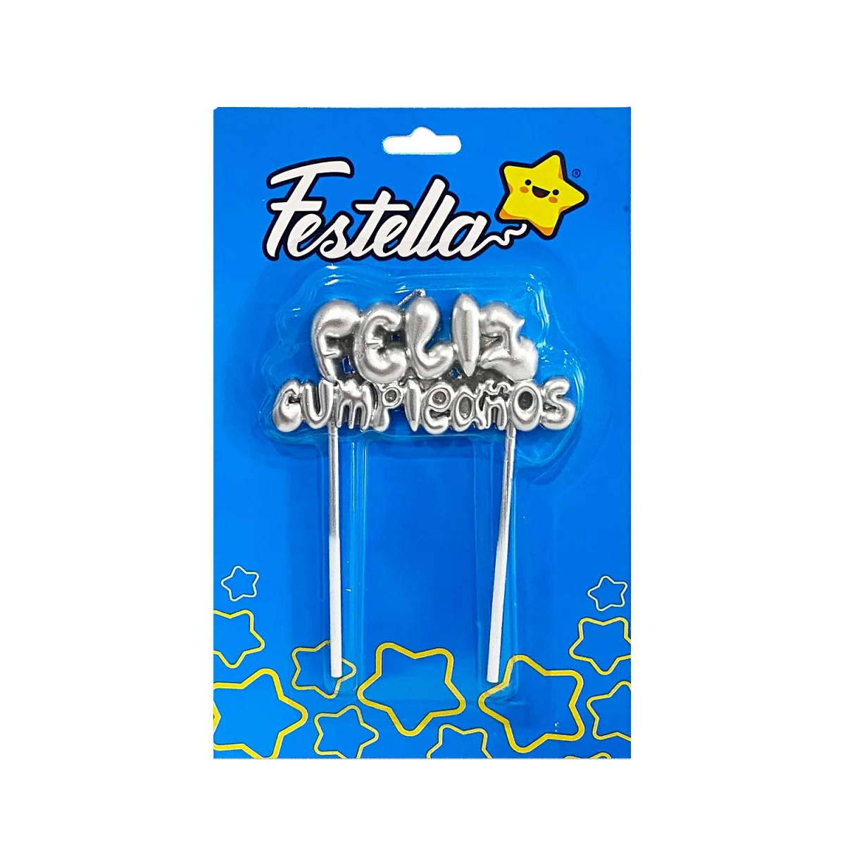 VELA FELIZ CUMPLEAÑOS PLATEADA (CJX30)