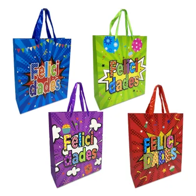 BOLSA REGALO FELICIDADES PQX12)