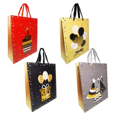 BOLSA REGALO FELIZ DIA MAMA 23.5*19.5*8CM (PQTX12)