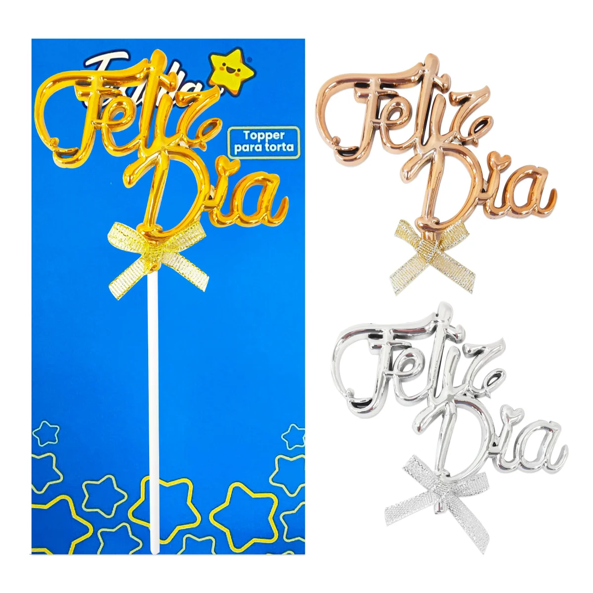 ADORNO FELIZ DIA CURSIVO PARA PASTEL (PQTX12)