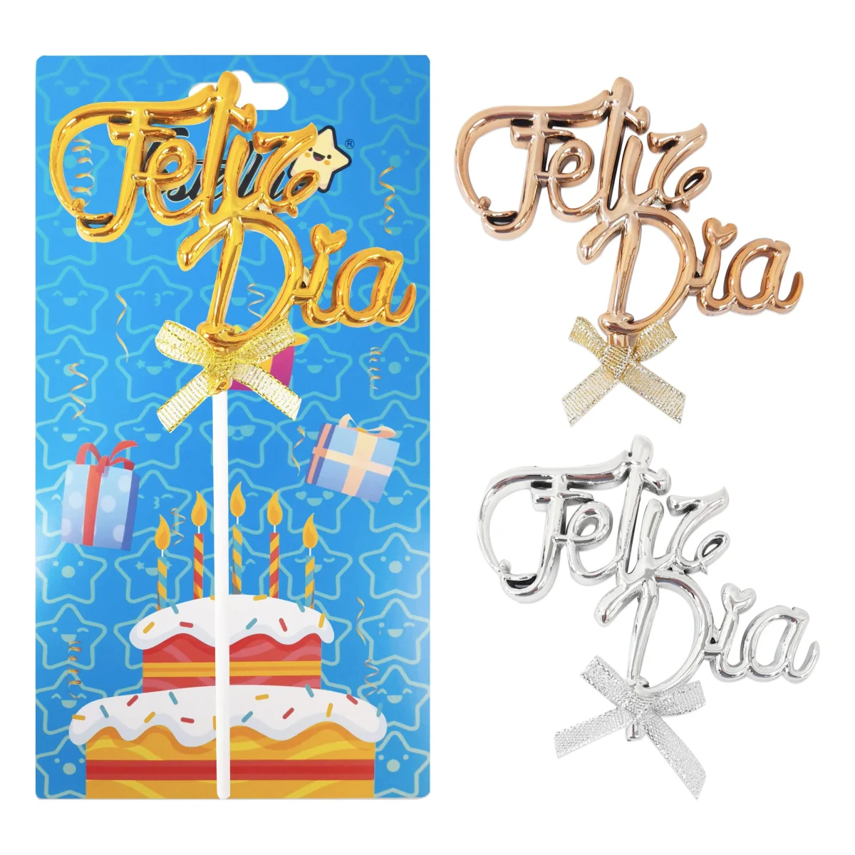 ADORNO FELIZ DIA CURSIVO PARA PASTEL (PQTX12)