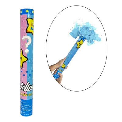 LANZA CONFETI REVELACION AZUL 40CM