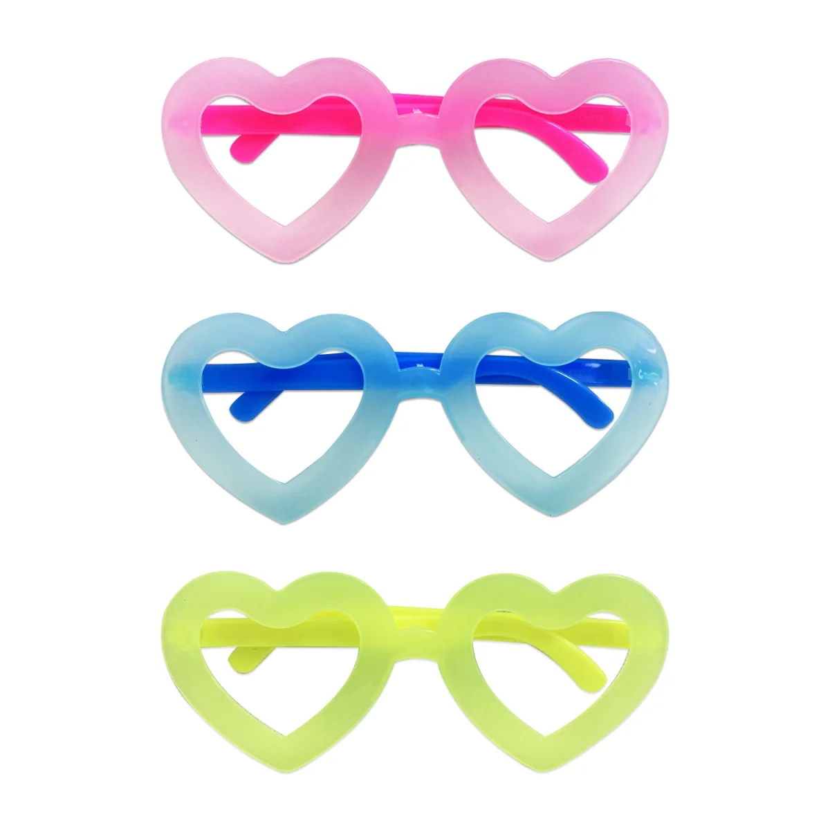 GAFAS NEON CORAZON PARA FIESTA (PQTX12)