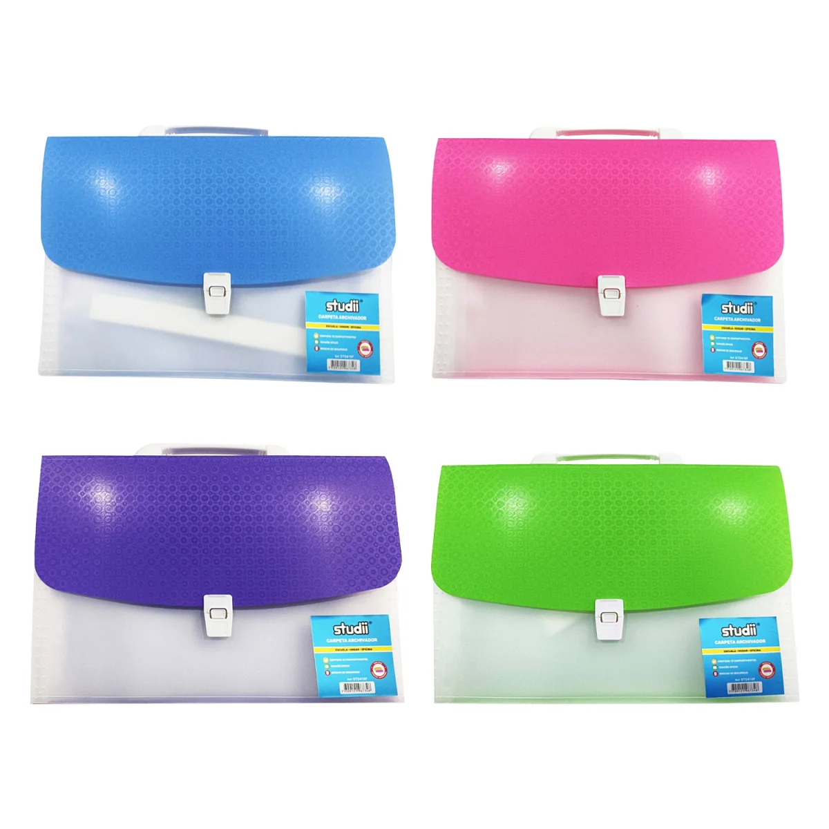 CARPETA COLORES 12 COMPARTIMENTOS