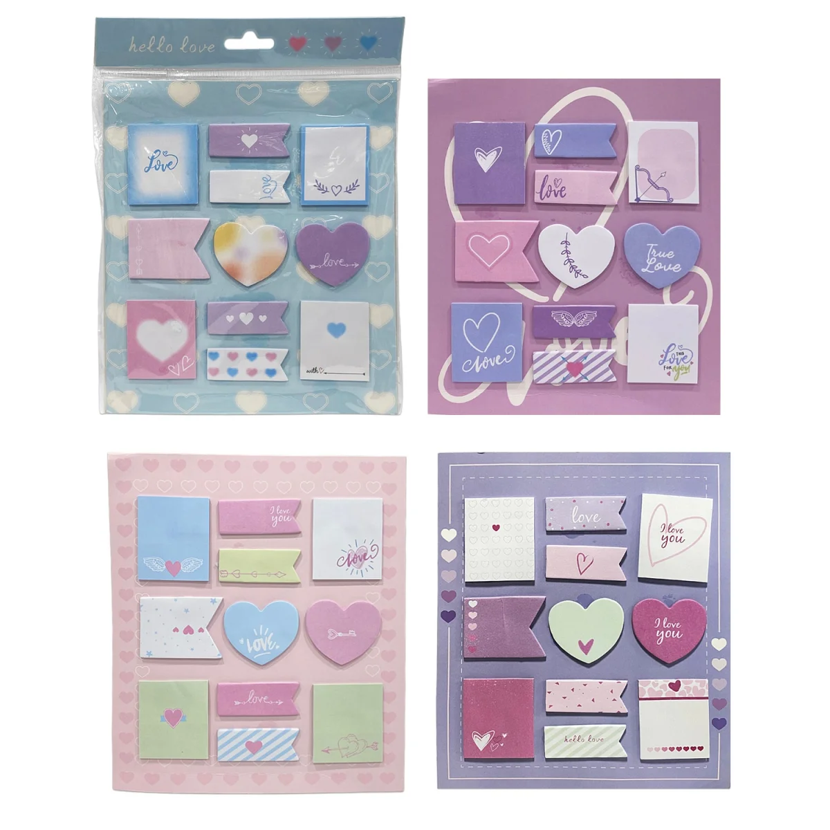 SET DE NOTAS ADHESIVAS CORAZON X220 (PQTX12)