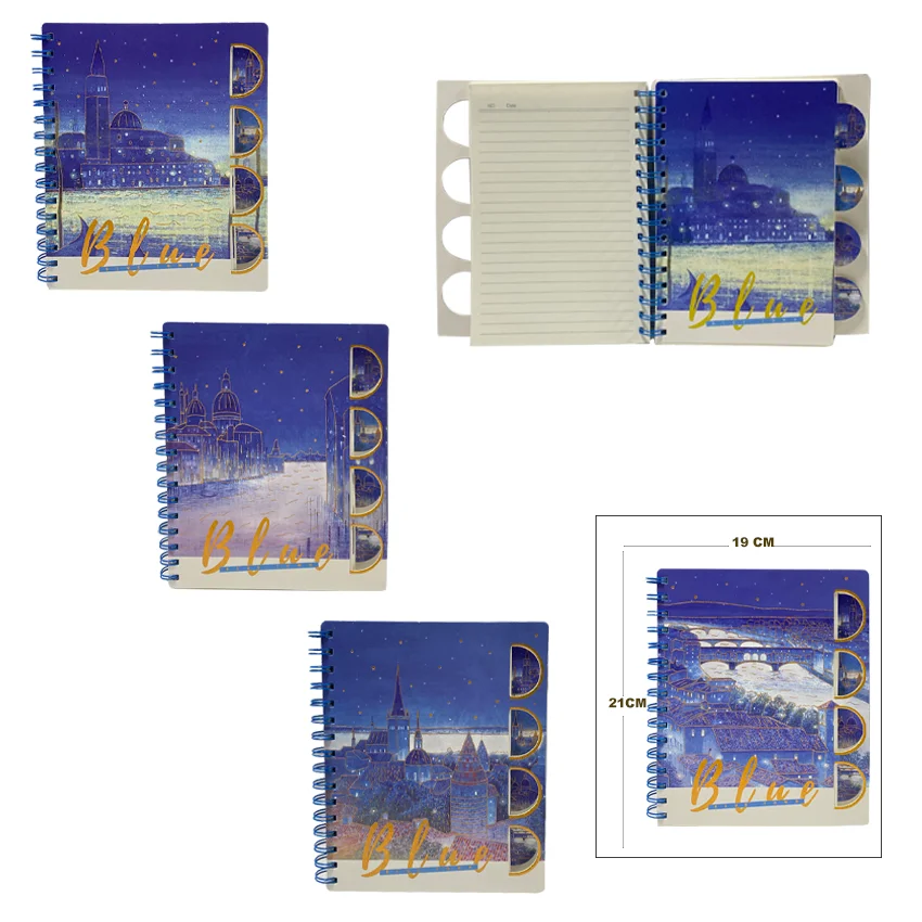 AGENDA ARGOLLADA ESTAMPADA LINEAS