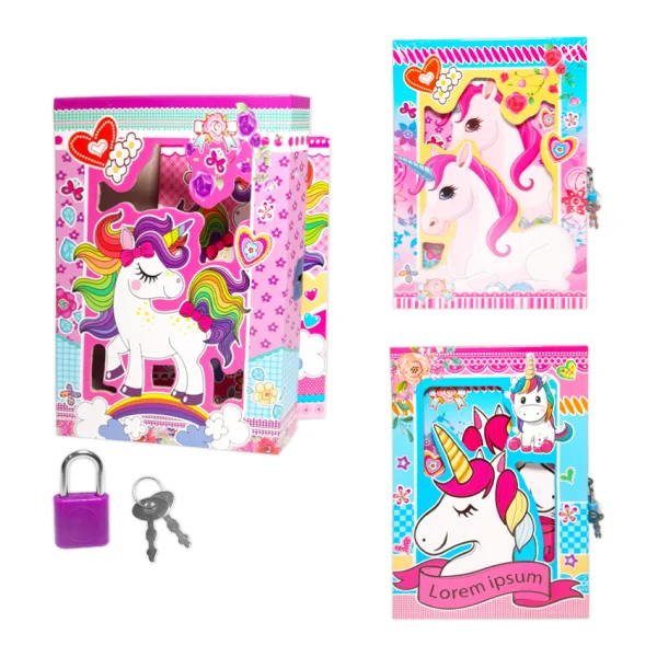 AGENDA UNICORNIO CON CANDADO