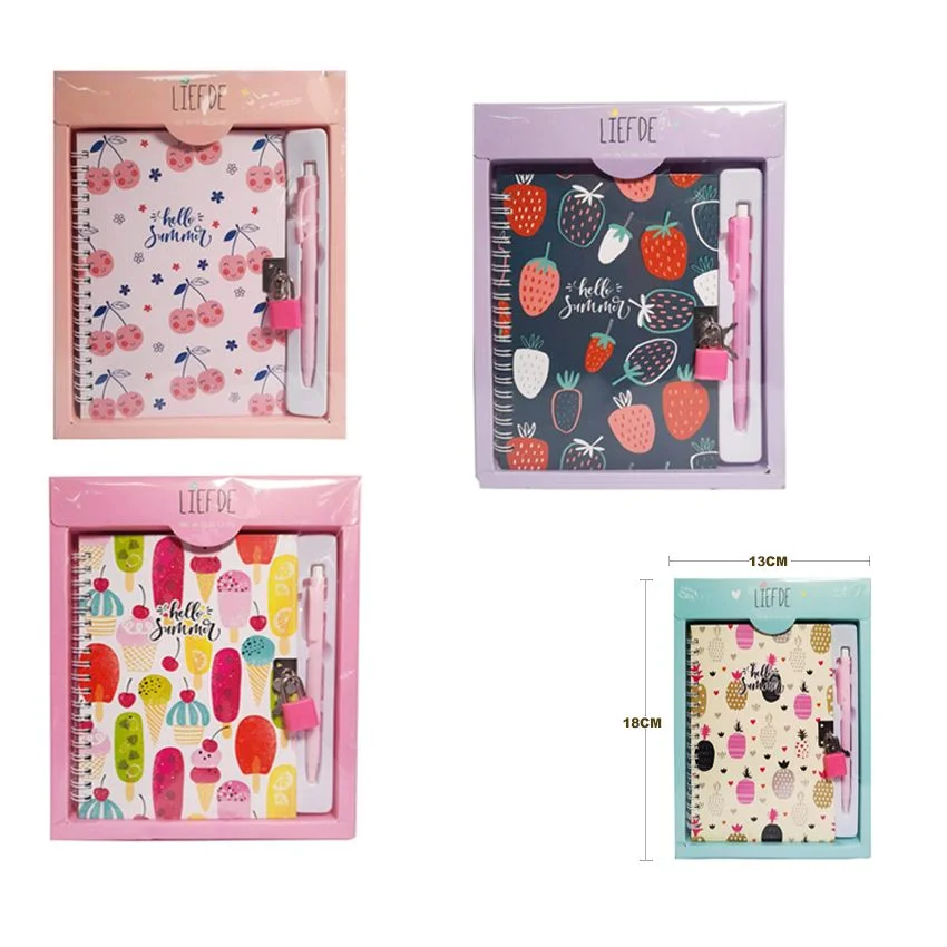 SET AGENDA FRUTAS CON LAPICERO