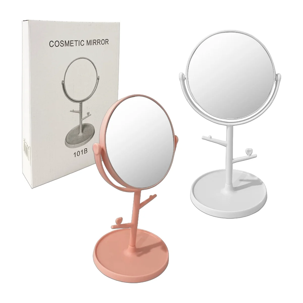 ESPEJO REDONDO AJUSTABLE CON BASE 15*30CM