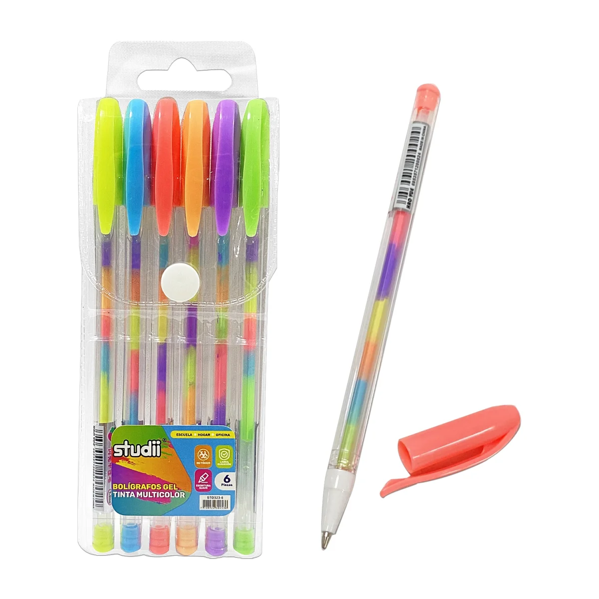 SET LAPICERO GEL MULTICOLOR X6 (CJX40)