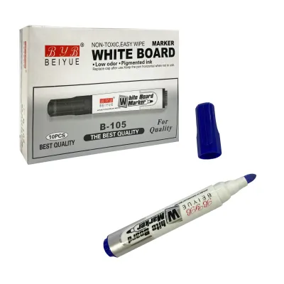 CAJA MARCADOR BORRABLE AZUL X10