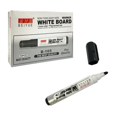 CAJA MARCADOR BORRABLE NEGRO X10