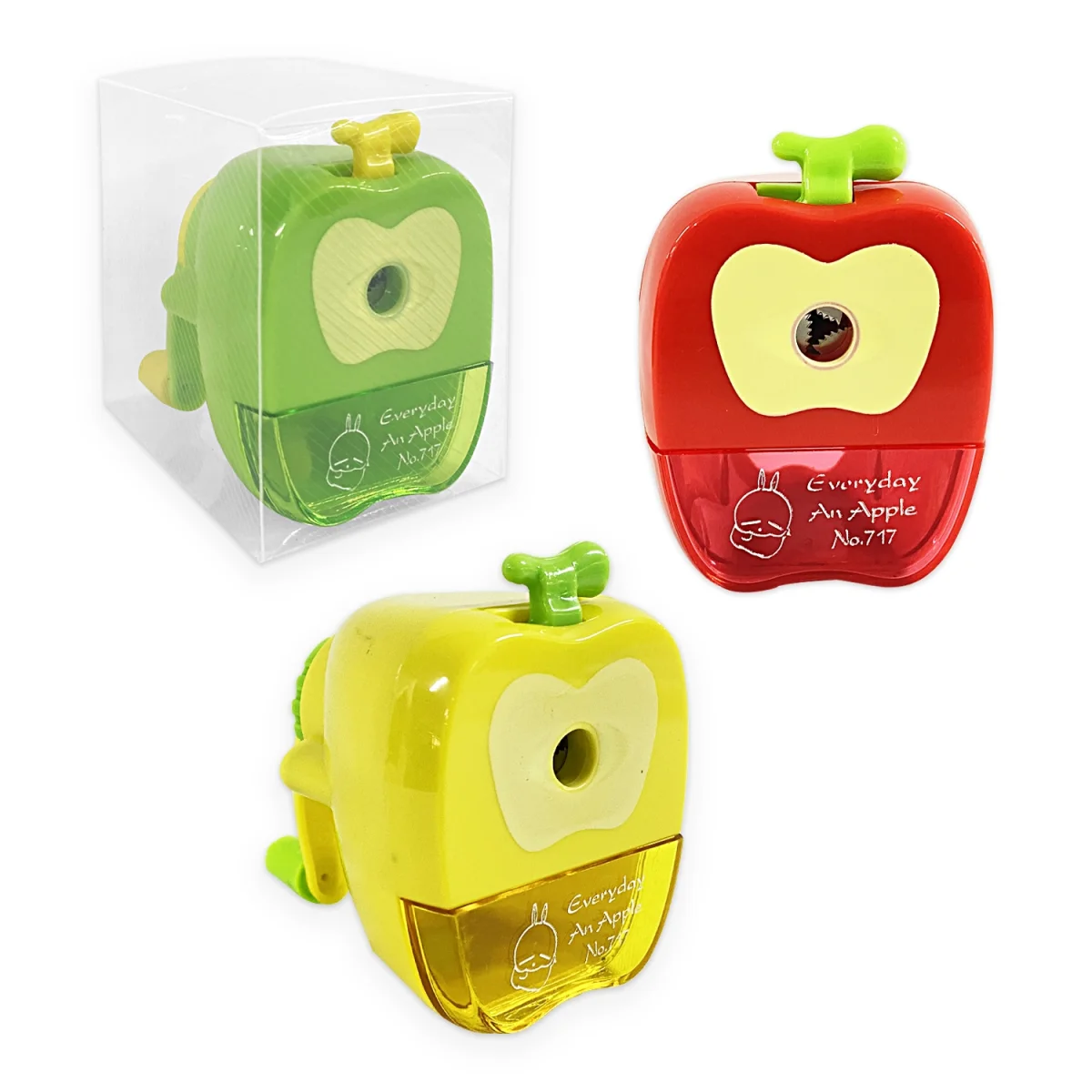 SACAPUNTA MANZANA CON DESPOSITO EN BLISTER (PQTX12)