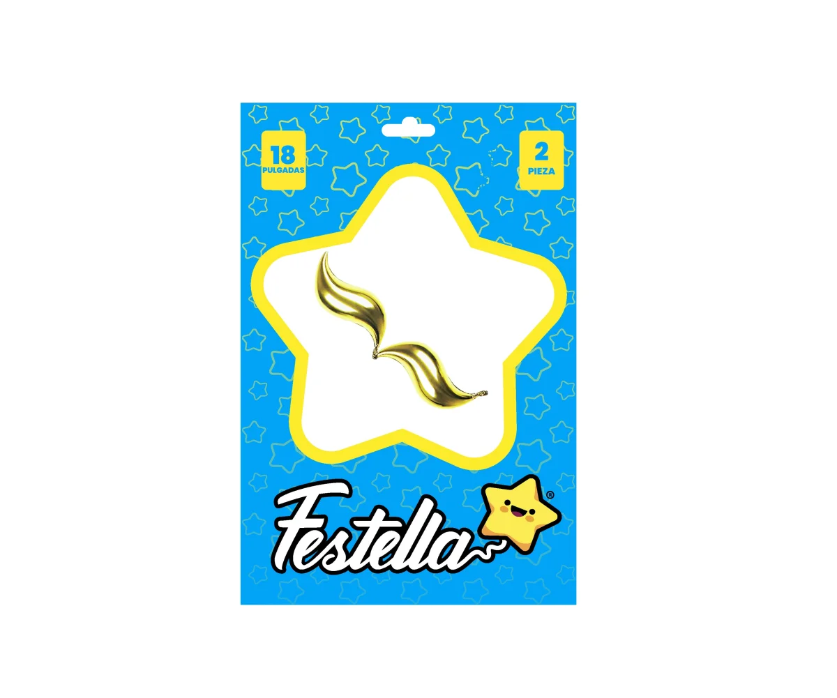 GLOBO PARA COLA SIRENA 18" DORADO (PQTX25)