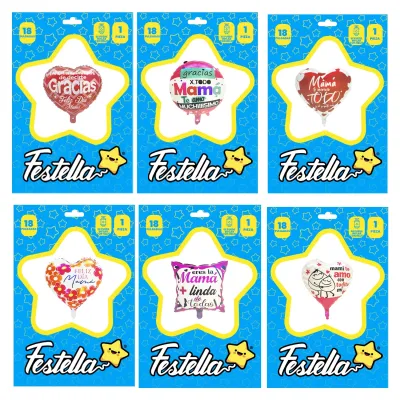 GLOBOS CORAZON MAMA 18"(PQTX25):