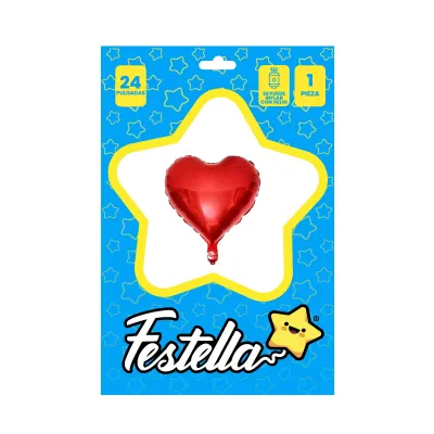 GLOBO CORAZON ROJO 24" (PQTX25)