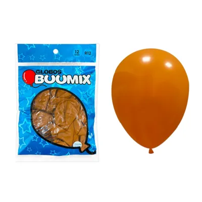 GLOBO DE LATEX FUSION CARAMELO R12X12 (PQTX12)´
