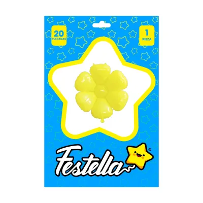 GLOBO FLOR AMARILLO 20" (PQTX25)