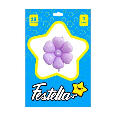 GLOBO FLOR LILA 28" (PQTX25)