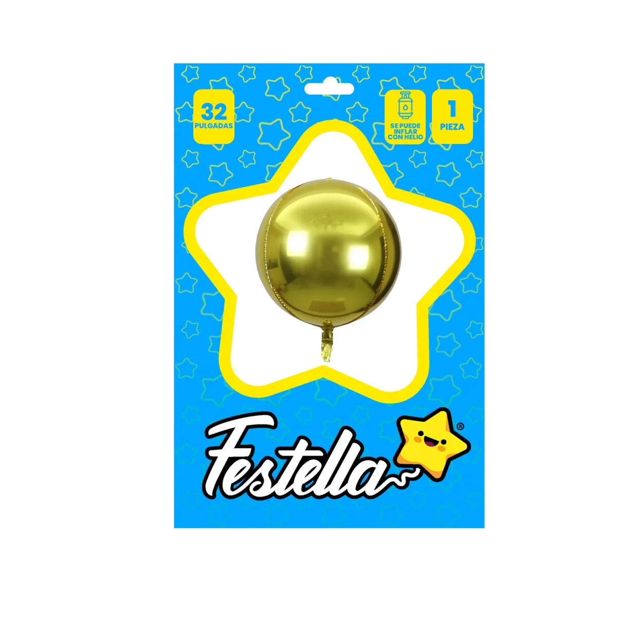 GLOBO REDONDO DORADO 32" (PQTX25)