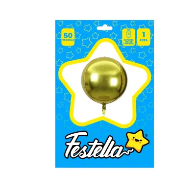 GLOBO REDONDO DORADO 50" (PQTX25)