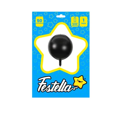 GLOBO REDONDO NEGRO 50" (PQTX25)