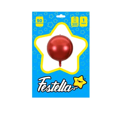 GLOBO REDONDO ROJO 50" (PQTX25)