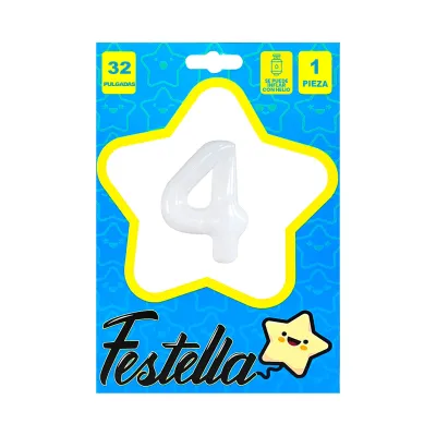 GLOBO BLANCO 32" #4 (PQTX25)