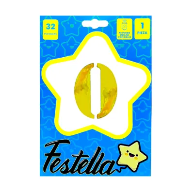 GLOBO DORADO 32" #0 (PQTX25)