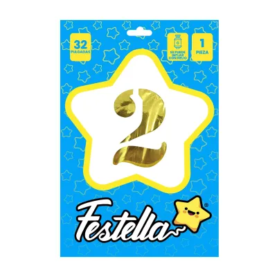 GLOBO DORADO 32" #2 (PQTX25)