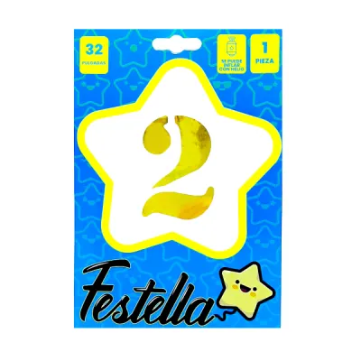 GLOBO DORADO 32" #2 (PQTX25)