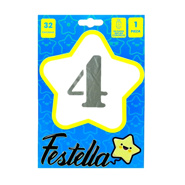 GLOBO PLATEADO 32" #4 (PQTX25)