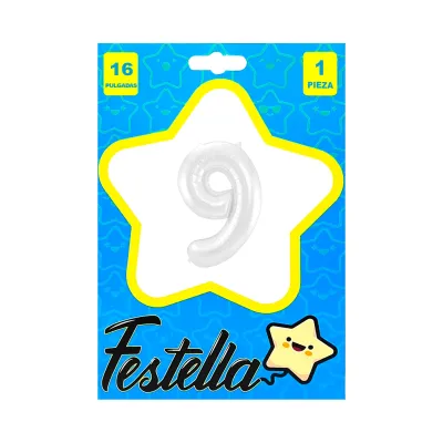 GLOBO BLANCO 16" #9(PQTX25)