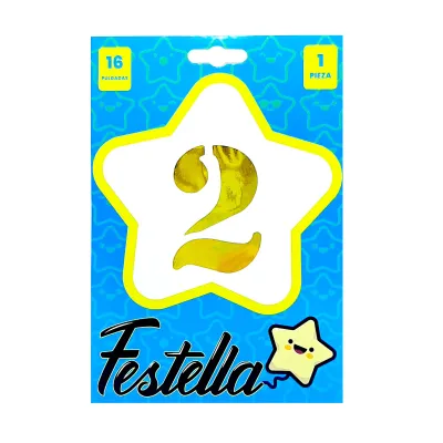 GLOBO DORADO 16" #2 (PQTX25)