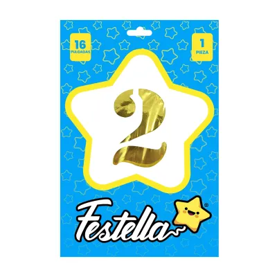 GLOBO DORADO 16" #2 (PQTX25)