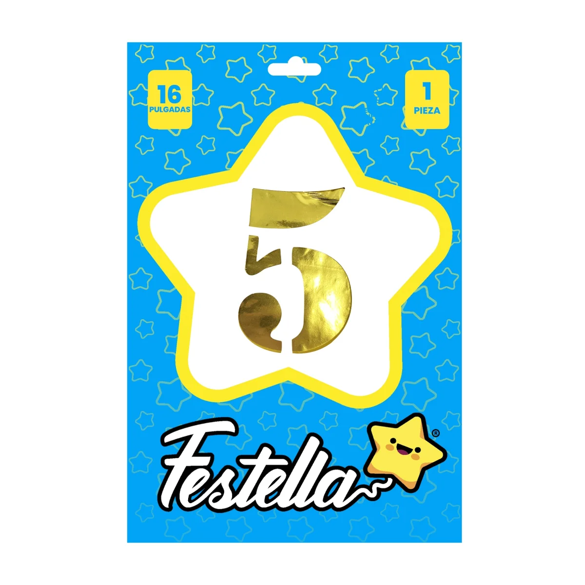 GLOBO DORADO 16" #5 (PQTX25)