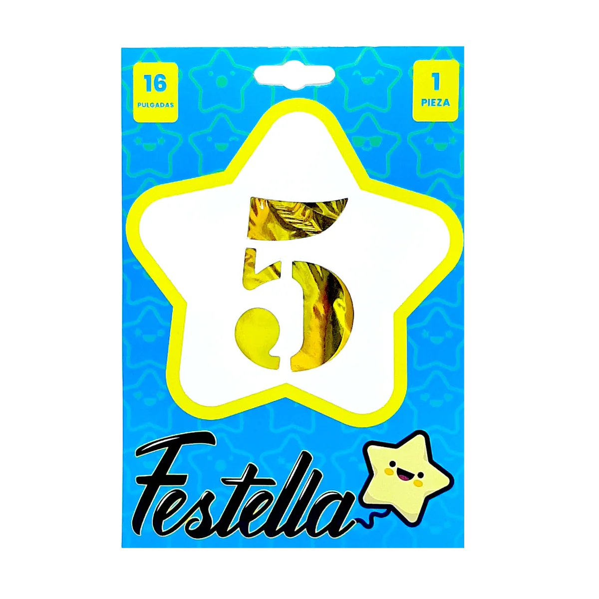 GLOBO DORADO 16" #5 (PQTX25)