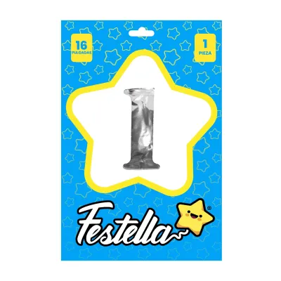 GLOBO PLATEADO 16" #1 (PQTX25)