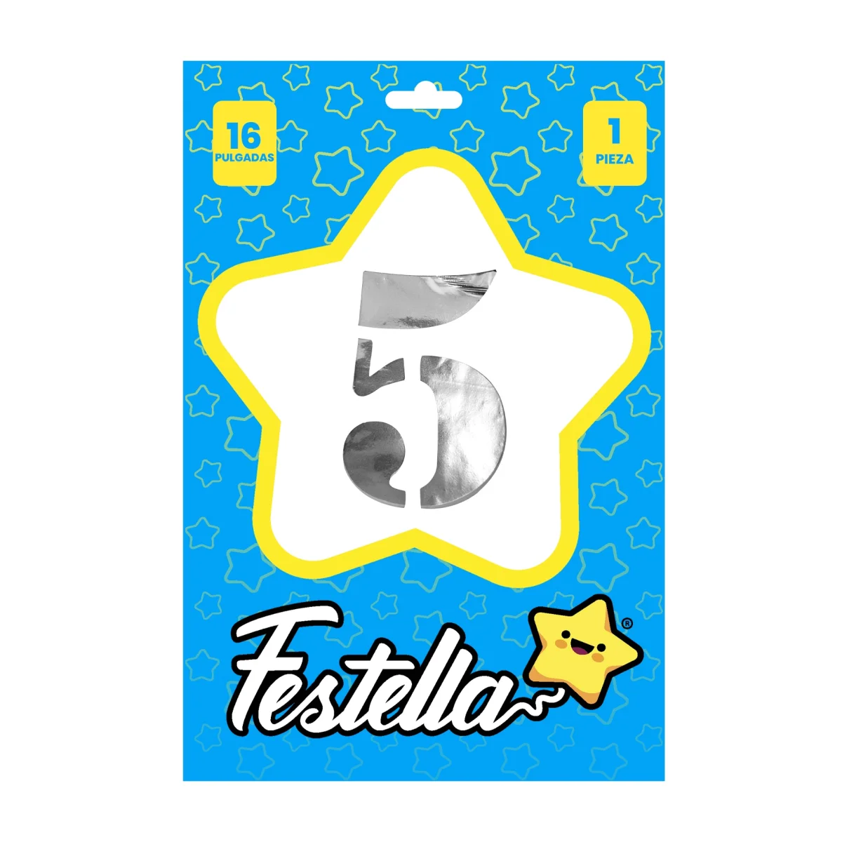 GLOBO PLATEADO 16" #5 (PQTX25)