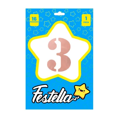 GLOBO PALO ROSA 16" #3 (PQTX25)