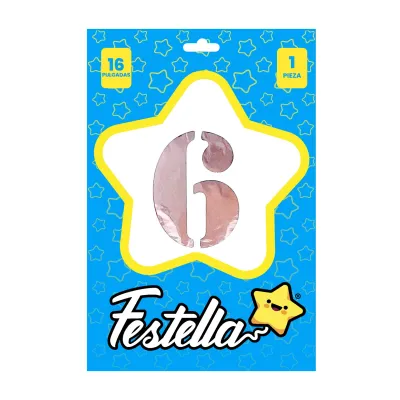 GLOBO PALO ROSA 16" #6 (PQTX25)