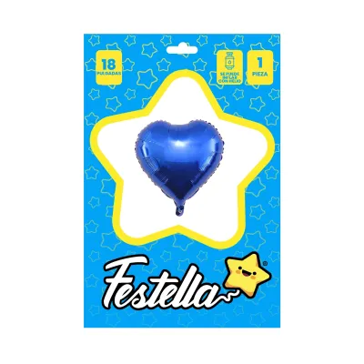 GLOBO CORAZON AZUL 18" (PQTX25)
